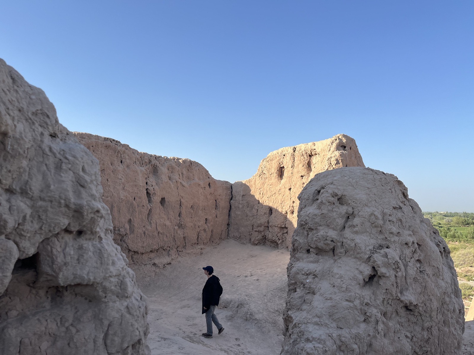 Original mudbrick walls of Kyzylkala